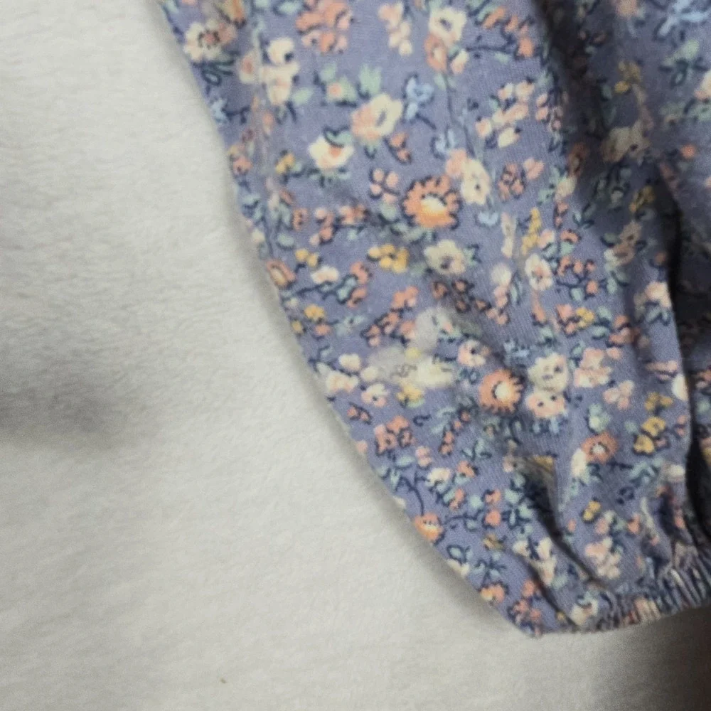 Oshkosh B'gosh Kid Girls Floral Print Smocked Shirt Size‎ 10 Purple